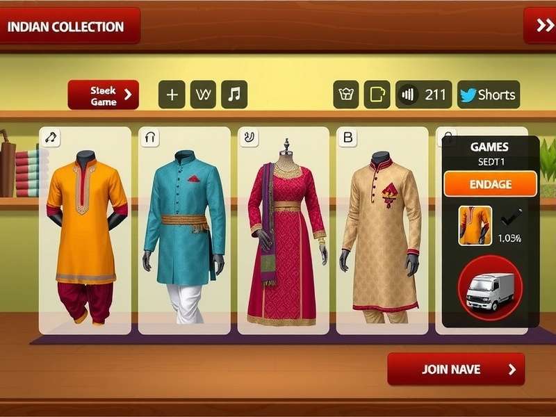 Indian Ethnic Wear Studio Design Interface